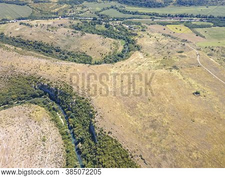Aerial View Of Iskar Panega Geopark Along The Gold Panega River, Bulgaria