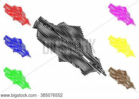 Dasoguz City (republic Of Turkmenistan, Turkmenia, Turkmenistanis, Dasoguz Province) Map Vector Illu