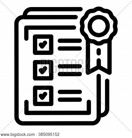Standard Paper Icon. Outline Standard Paper Vector Icon For Web Design Isolated On White Background