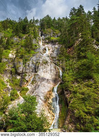 Gorge Almbachklamm In The Berchtesgaden Alps, Germany.