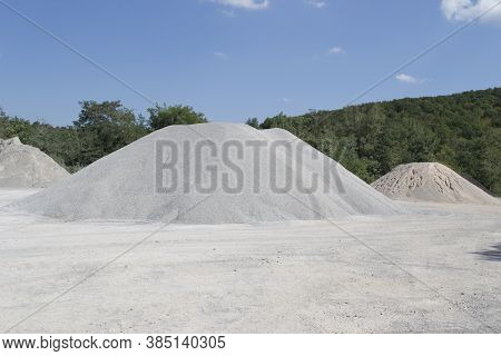 Stack Of Sand, Gravel And Stone Near Old Mine On Mountain Rtanj In East Serbia