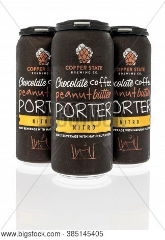 Winneconne , Wi - 12 September 2020:  A Four Pack Of Chocolate Coffee Peanut Butter Porter Nitro Bee