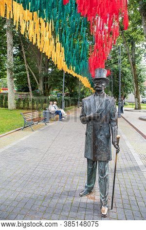 Palanga, Lithuania - July 11, 2020: Monument To The Count Feliksas Tiskevicius In The Counts Tiskevi