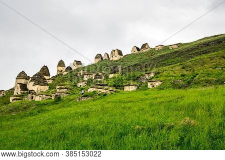 Ancient Alanian Necropolis (city Of Dead)  In Dargavs Village, North Ossetia Alania, Russia