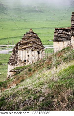 Ancient Alanian Necropolis (city Of Dead)  In Dargavs Village, North Ossetia Alania, Russia