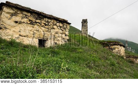 Ancient Alanian Necropolis (city Of Dead)  In Dargavs Village, North Ossetia Alania, Russia