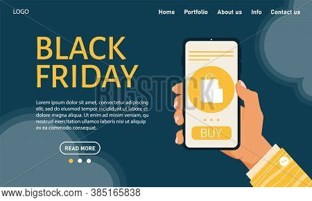 Black Friday. Abstract Website Template For Goods And Services, Super Discounts. Universal Backgroun