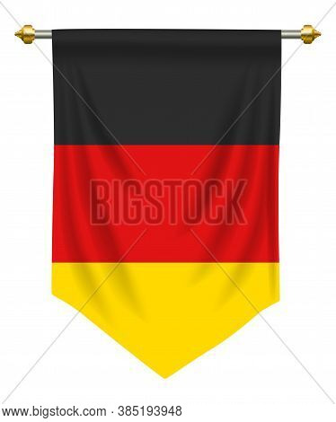 Germany Flag Or Pennant Isolated On White