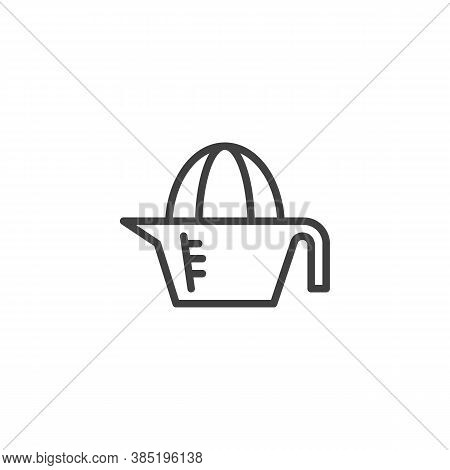 Lemon Squeezer Line Icon. Linear Style Sign For Mobile Concept And Web Design. Juicer Squeezer Outli