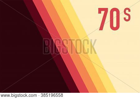 70s, 1970 Abstract Vector Stock Retro Lines Background. Vector Illustration.