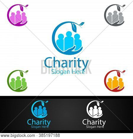 Helping Hand Charity Foundation Creative Logo For Voluntary Church Or Charity Donation
