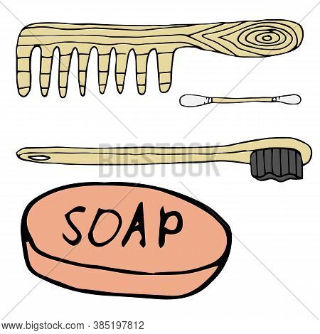 Eco-friendly Personal Care Set Made Of Wood