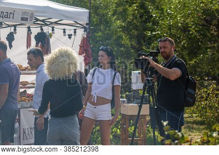 Kyiv, Ukraine - September 13, 2020: Celebration Of Georgian Wine And Cuisine Kartuli Fest 2020. Repo