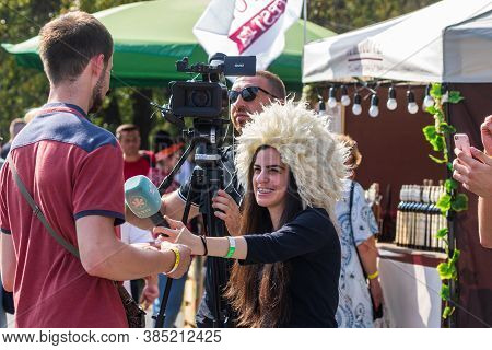 Kyiv, Ukraine - September 13, 2020: Celebration Of Georgian Wine And Cuisine Kartuli Fest 2020. Repo