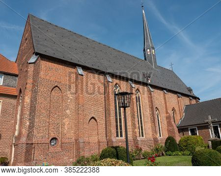 castle and park in the german eastern frisia