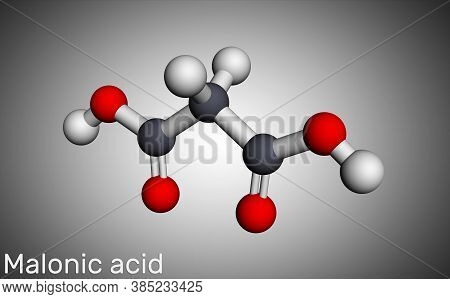 Malonic Acid, Dicarboxylic, Propanedioic Acid Molecule. The Ionized Form Its Ester And Salt, Are Kno