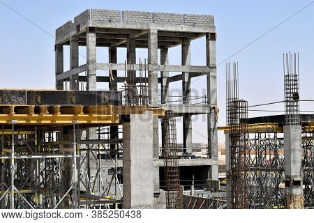 Civil Construction Site Building In Oman. Ibri, Oman : 14-09-2020