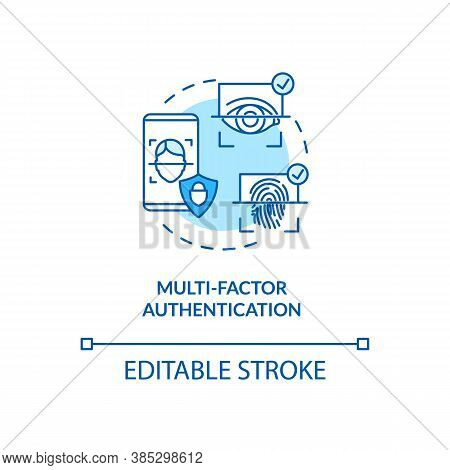 Multi-factor Authentication Concept Icon. Identity And Access Management Idea Thin Line Illustration