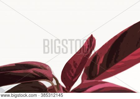 Red and blrown isolated abstract flower. Stromant