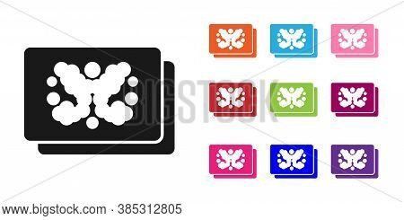 Black Rorschach Test Icon Isolated On White Background. Psycho Diagnostic Inkblot Test Rorschach. Se