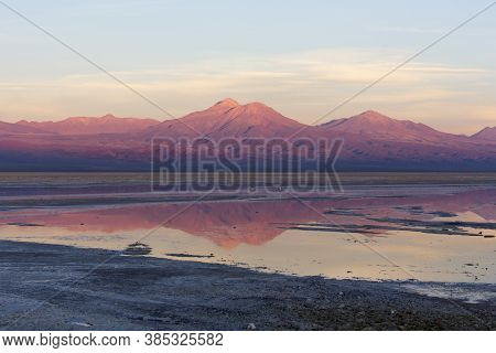 Chaxa Lagoon At Sunset