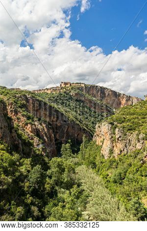 Mountains And Vero River Canyon In Alquezar, Spain