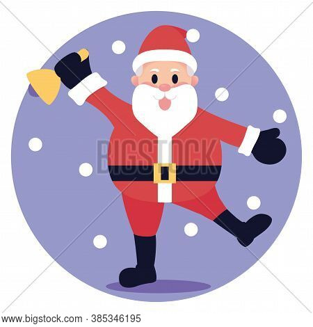 Isolated Santa Clauss Christmas Time Season Icon- Vector