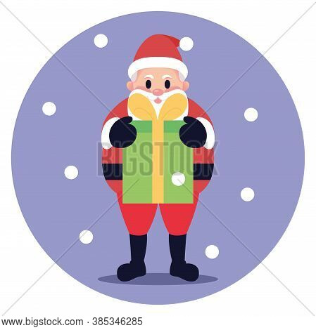 Isolated Santa Clauss Gifts Christmas Time Season Icon- Vector