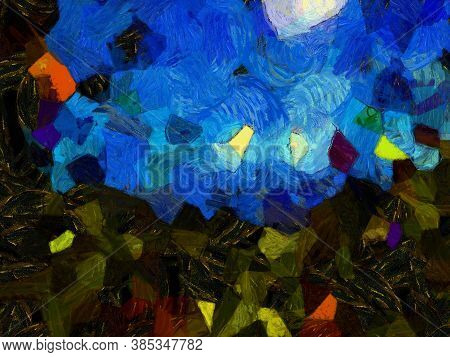 Illustration Style Background Image, Various Colorful Abstract Patterns, Oil Painting Pattern, Creat
