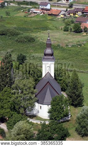 DUGA RESA, CROATIA - JULY 22, 2011: Parish Church of St. Peter in Sveti Petar Mreznicki, Croatia