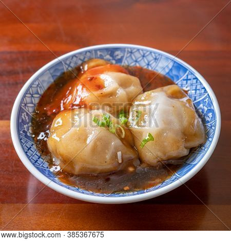Bawan (ba Wan), Taiwanese Meatball Delicacy, Delicious Street Food, Steamed Starch Wrapped Round Sha