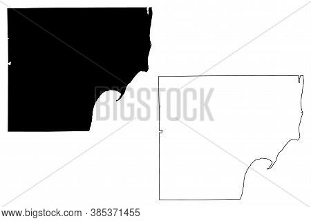 Iosco County, Michigan (u.s. County, United States Of America, Usa, U.s., Us) Map Vector Illustratio