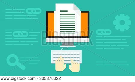 Vector Picture For Blog Or Social Networks. Content.
