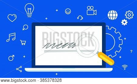 Vector Image For Blog Or Social Networks. Search.