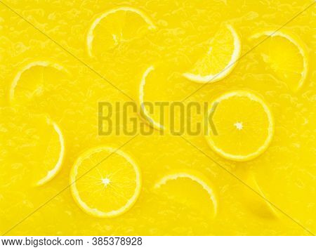 Close Up Lemonade Juice Or Fruit Drink  Background. Healthy With Refreshment Concepts