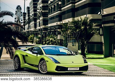 Russia, Sochi, Sochi Autodrom - 26 07 2017: Coupe Lamborghini Gallardo Superleggera Supercar In Soch