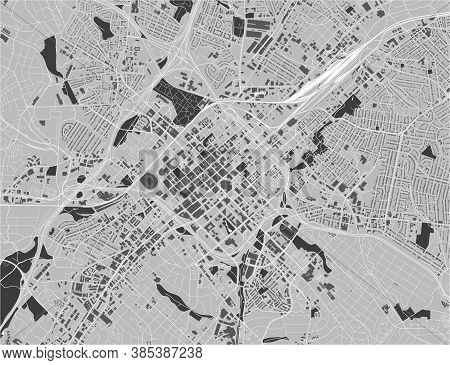 Map Of The City Of Charlotte, Usa
