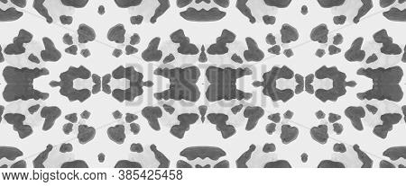 Seamless Cheetah Wallpaper. Graphic Cats Skin. Gray Watercolour African Texture. Fabric Design With 