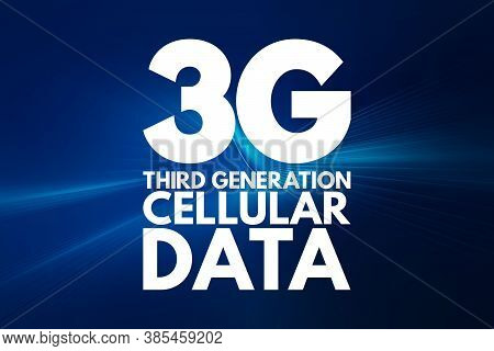 3g Third Generation Cellular Data Text. Technology Concept Background