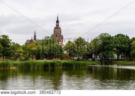 Scenic View Of Knieperteich Lake In Stralsund