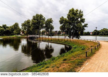 Scenic View Of Knieperteich Lake In Stralsund