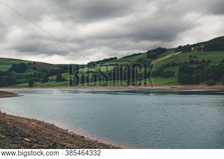 Picturesque View On The Hills Near Ladybower Reservoir, Peak District National Park, Derbyshire, Eng