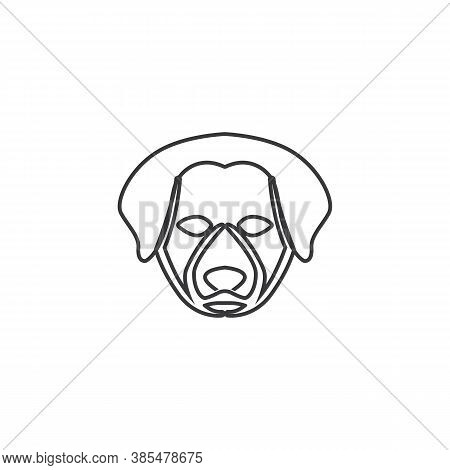 Dog  Head Logo Vector Illustration Template Design