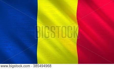 The Waving Flag Of Chad. High Quality 3d Illustration. Perfect For News, Reportage, Events.