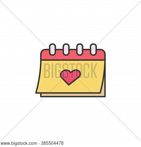 Calendar Bff Day Outline Icon. Elements Of Friendship Line Icon. Signs, Symbols And Vectors Can Be U