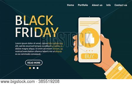 Black Friday. Abstract Website Template For Goods And Services, Super Discounts. Universal Backgroun