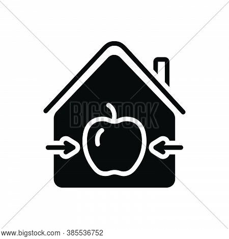 Black Solid Icon For In Into Within Inside Inboard Among Fruit Apple House