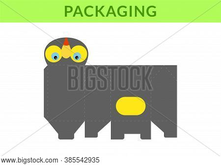 Diy Party Favor Box For Birthdays, Baby Showers With Cute Toucan For Sweets, Candies, Small Presents