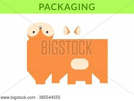 Adorable Diy Party Favor Box For Birthdays, Baby Showers With Cute Fox For Sweets, Candies, Small Pr