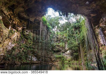 Unusual natural landscapes- Ik-Kil Cenote,  Mexico